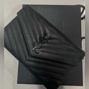 YSL Monogramme Grain de Poudre Bag